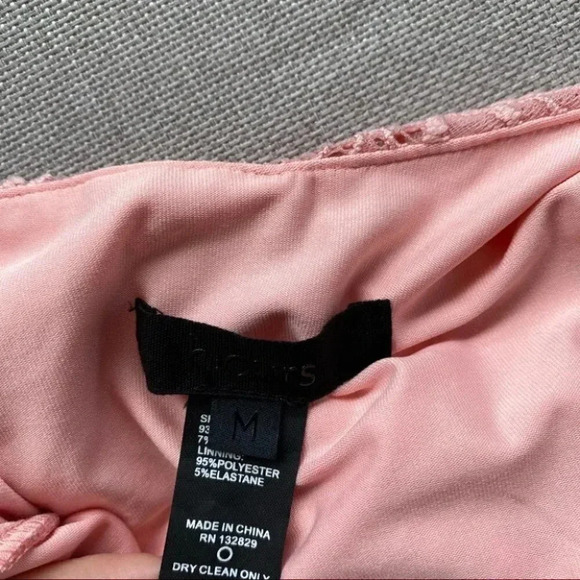 NWT Revolve H:ours Luzetta Lace Mini Dress Slip Short Pink Medium - Picture 12 of 12